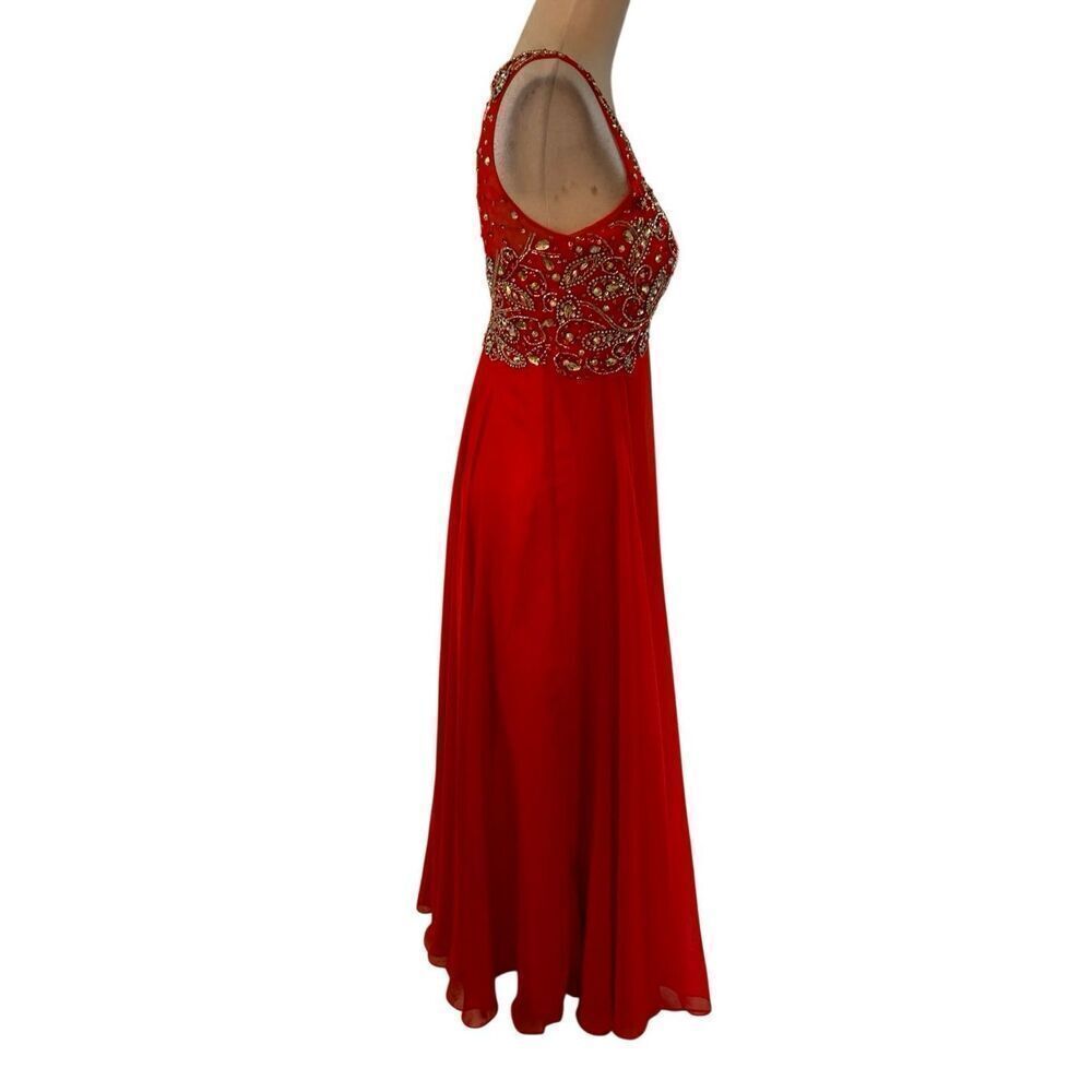 Dave & Johnny Sleeveless Rhinestoned Embellished Formal Prom Gown 0 - Picture 3 of 7